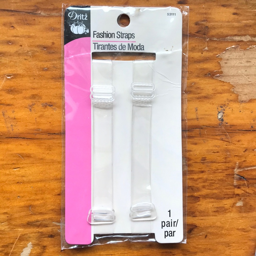 clear adjustable straps